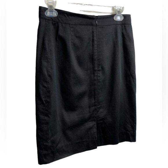 Floreat Black Paisley Paths Embroidered Pencil Skirt Baroque Folk Scroll SZ 4 - Picture 5 of 13